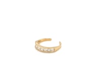 Load and play video in Gallery viewer, 14k Yellow Gold Pave Set Cubic Zirconia Toe Ring
