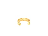 Load and play video in Gallery viewer, 14k Yellow Gold Three Bar Toe Ring
